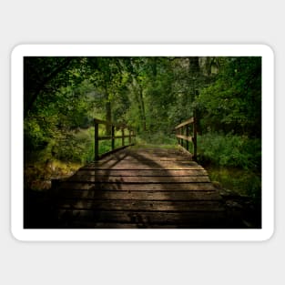 Bridge Over The Woodland River Sticker